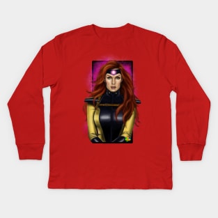 jean grey Kids Long Sleeve T-Shirt